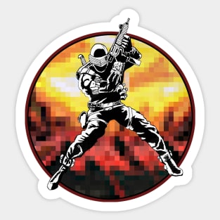 Snake-Eyes Black and White Sticker